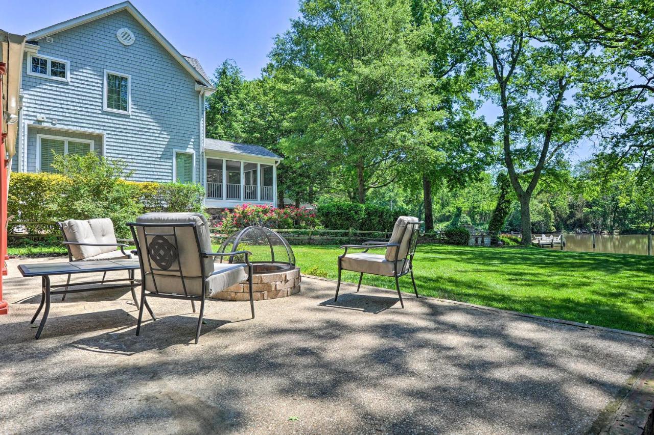 Waterfront Annapolis Home Fire Pit And Fishing Pier Extérieur photo