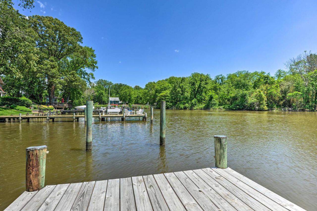 Waterfront Annapolis Home Fire Pit And Fishing Pier Extérieur photo